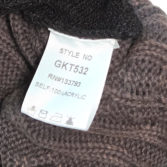 POL Rebel Lace Up Knit Hoodie Mineral Wash Brown Black Small NWOT - Picture 14 of 16